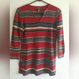 LRL LAUREN JEANS COMPANY BY RALPH LAUREN COTTON/LINEN WOMAN SWEATER Size S Small